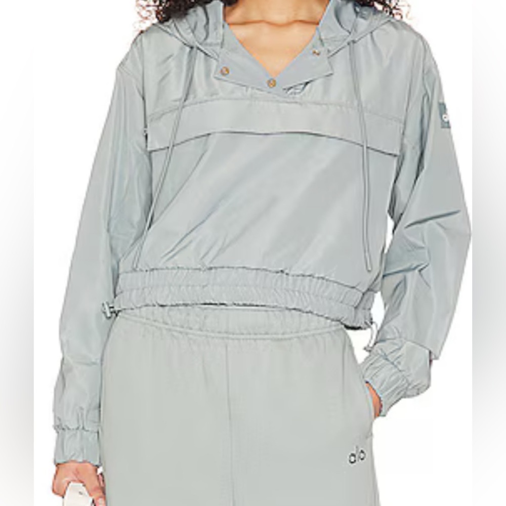 Alo Yoga International Anorak Hoodie In Cosmic Grey